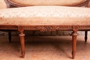 Louis XVI style Sofa set in Walnut, France 19th century