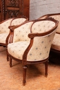 Louis XVI style Sofa set in Walnut, France 19th century