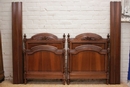 Louis XVI style Twin beds in Walnut, France 1900