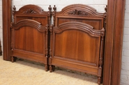 Louis XVI twin beds in walnut