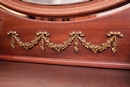 Louis XVI style Vanity in mahogany & bronze, France 1900