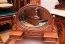 Louis XVI style Vanity in mahogany & bronze, France 1900