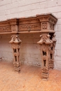 Regency style Console in oak and marble, France 19th century