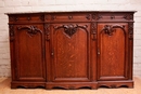 Regency style Sideboard in oak and marble, France 19th century