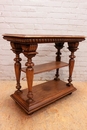 Renaissance style Center table in walnut and marble, France 19th century