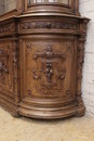 Renaissance style Bookcase in Oak, France 19th century