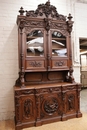 Hunt style CASTLE CABINET in Oak, France 19th century