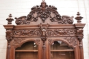 Hunt style CASTLE CABINET in Oak, France 19th century