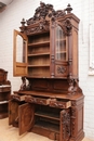 Hunt style CASTLE CABINET in Oak, France 19th century