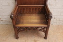 Gothic style Arm chair in Oak, France 19th century