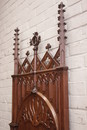 Gothic style Arm chair in Oak, France 19th century