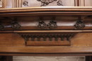 Gothic style Fire mantle in Walnut, France 19th century