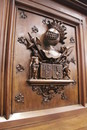 Gothic style Fire mantle in Walnut, France 19th century