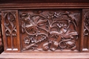 Gothic style Fire mantle in Oak, France 19th century