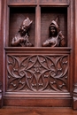 Gothic style Fire mantle in Oak, France 19th century
