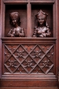 Gothic style Fire mantle in Oak, France 19th century