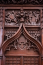 Gothic style Fire mantle in Oak, France 19th century