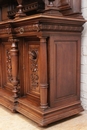 Henri II style Cabinet in Walnut, France 19th century