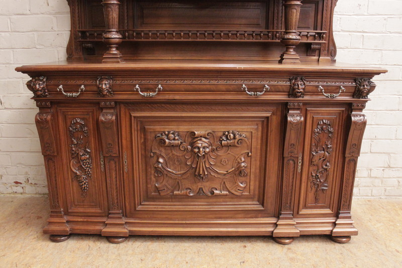 Monumental renaissance cabinet in walnut