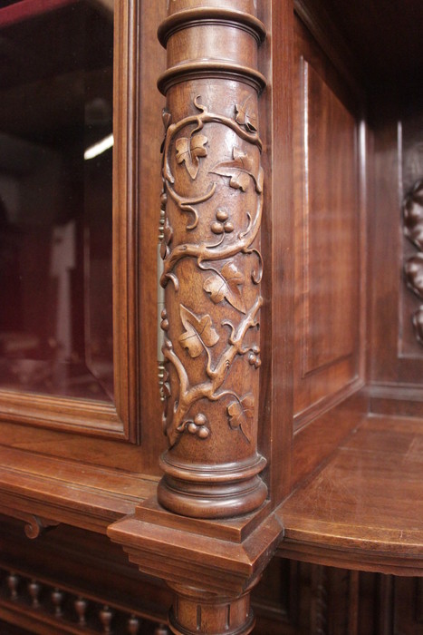 Monumental renaissance cabinet in walnut