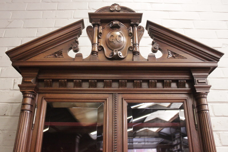 Monumental renaissance cabinet in walnut