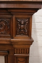 Renaissance style Fire mantle in Walnut, France 19th century