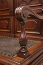 Renaissance style Hall bench in Walnut, France 19th century