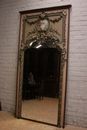 style Trumeau mirror in wood and plaster, France 19th century