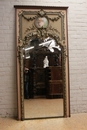 style Trumeau mirror in wood and plaster, France 19th century