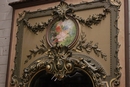 style Trumeau mirror in wood and plaster, France 19th century
