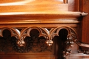 Gothic style Cabinet in Walnut, France 19th century