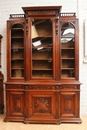 Henri II style Bookcase in Walnut, France 19th century