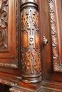 Henri II style Cabinet in Walnut, France 19th century