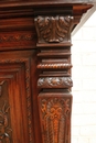 Henri II style Cabinet in Walnut, France 19th century