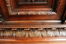 Henri II style Cabinet in Walnut, France 19th century