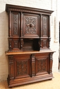 Henri II style Cabinet in Walnut, France 19th century