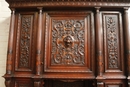 Henri II style Cabinet in Walnut, France 19th century