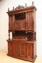Henri II style Cabinet in Walnut, France 19th century