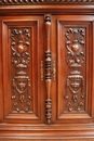 Henri II style Cabinet in Walnut, France 19th century