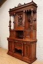 Henri II style Cabinet in Walnut, France 19th century