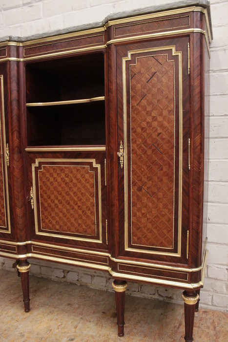 Napoleon III Cabinet with bronze and marble top