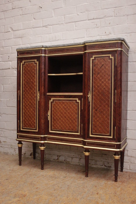 Napoleon III Cabinet with bronze and marble top