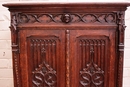 Gothic style Armoire in Oak, France 19th century