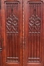 Gothic style Armoire in Oak, France 19th century