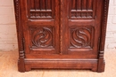 Gothic style Armoire in Oak, France 19th century
