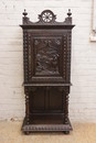 Breton style Cabinet in chestnut, France 1900