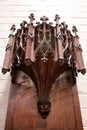 Gothic style Cabinet in Oak, France 19th century