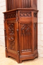 Gothic style Cabinet in Walnut, France 19th century