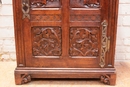 Gothic style Cabinet in Oak, France 1900