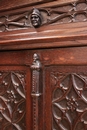 Gothic style Armoire in Oak, France 19th century